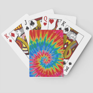 Rainbow Spiral Tie Dye Playing Cards
