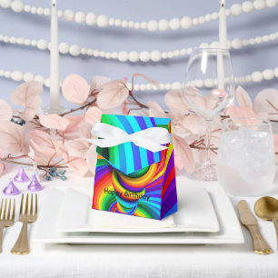 Rainbow Spiral Vortex Abstract - Psychedelic Colou Favor Box