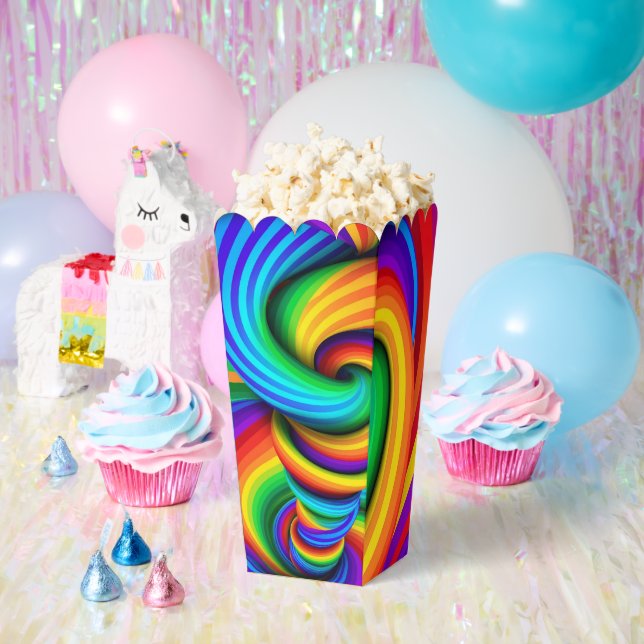 Rainbow Spiral Vortex Abstract - Set Of 10 Boxes (Party)