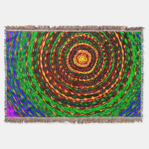 Rainbow Spiral Vortex – Premium Woven Blanket