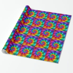 Rainbow Spirals Gift Wrapping Paper