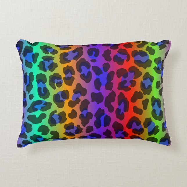 Rainbow Splash Accent Pillow (Front)