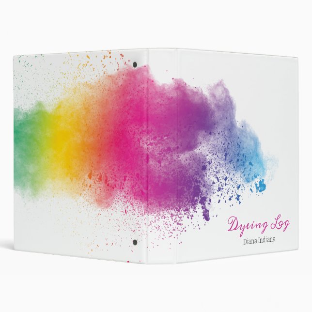 Rainbow Splash Dyeing Log Binder (Background)