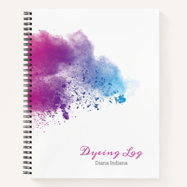 Rainbow Splash Dyeing Log Notebook (Front)