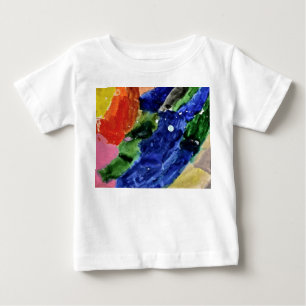 Rainbow Splash Kids Abstract Art T-Shirt 