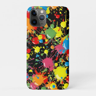 Rainbow Splash Paint Droplets PD iPhone 11 Pro Case