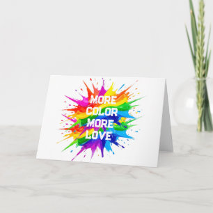 Rainbow Splash Pride Month Design Holiday Card