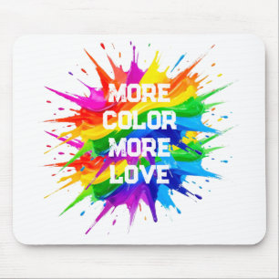 Rainbow Splash Pride Month Design Mouse Pad
