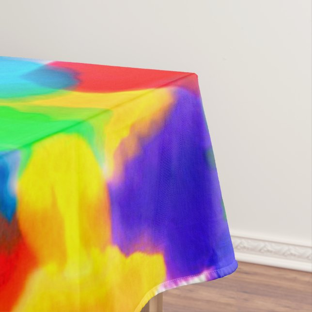 Rainbow Splash Tablecloth (In Situ)