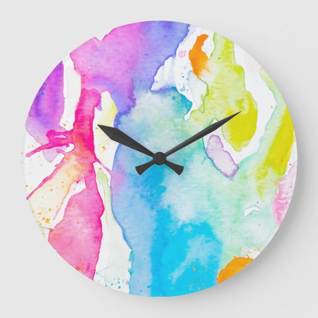 Rainbow Splatter Clock By Megaflora (Front)