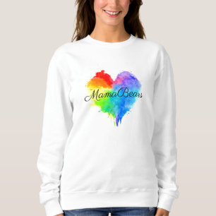 Rainbow Splatter Heart Sweatshirt