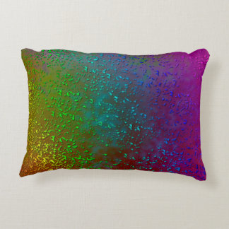 Rainbow Splatter Mixed Media Art Design Decorative Pillow