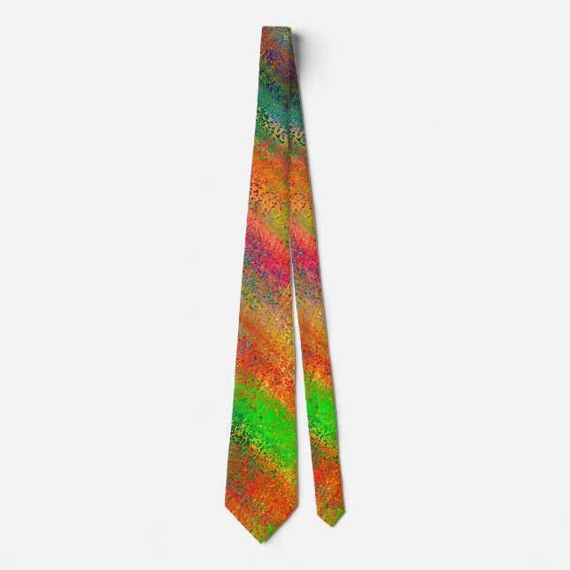 Rainbow Splatter Tie (Front)