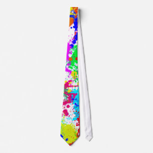 Rainbow Splatter Tie