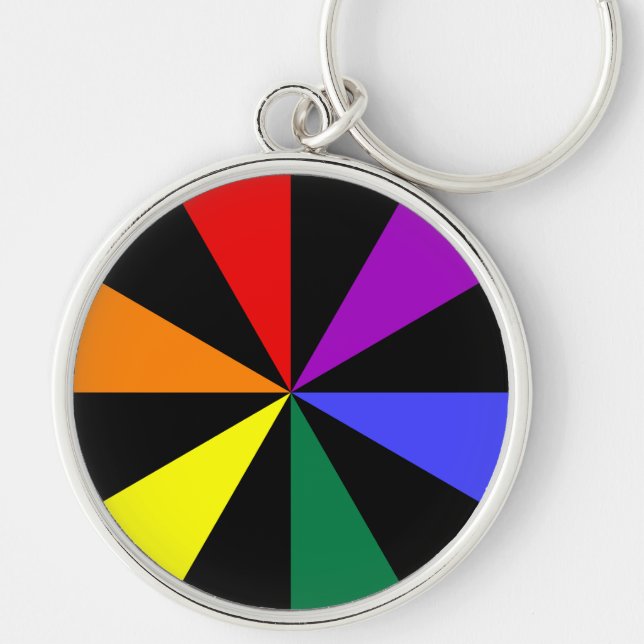 Rainbow Spokes Keychain (Front)