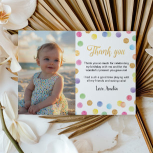 Rainbow Spot Carte de remerciements fête d'anniver
