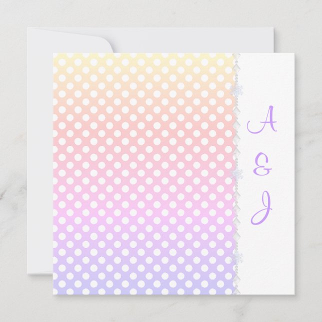 rainbow SPOT CRYSTAL WEDDING INVITATION (Front)