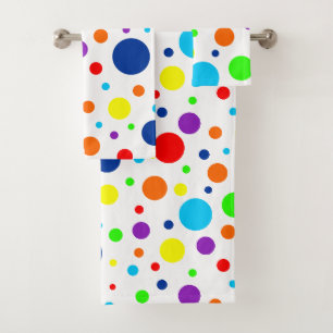 Rainbow Spots Bath Towel Set