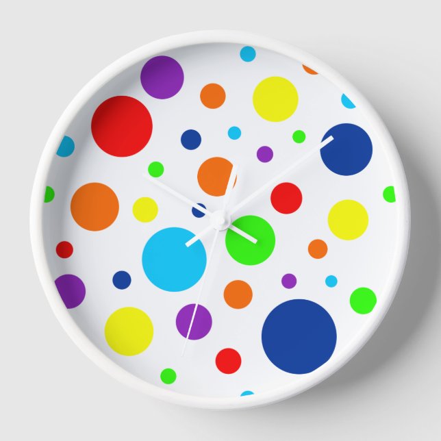 Rainbow Spots Clock (Front)
