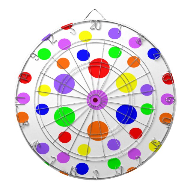 Rainbow Spots Dart Board (Front)