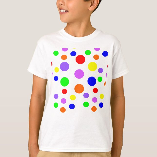 Rainbow Spots Kids T Shirt (Front)