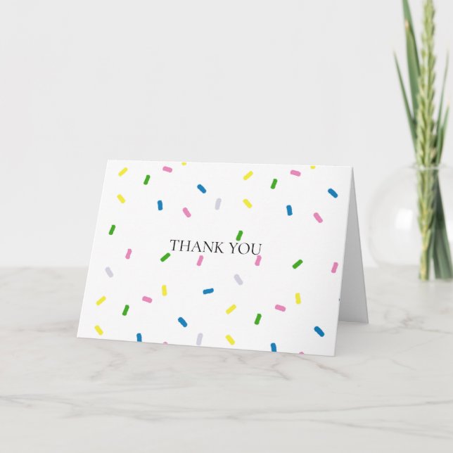Rainbow Sprinkle Douche Anniversaire Carte de reme (Devant)