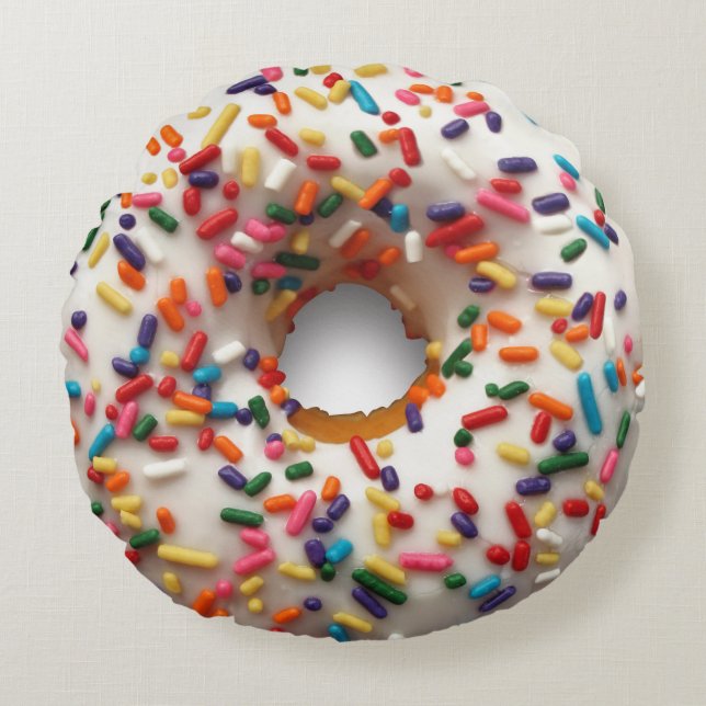 Rainbow Sprinkle Doughnut pillow 2 designs (Front)