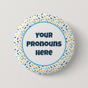 Rainbow Sprinkles AroAce Sunset Pride Flag 2 Inch Round Button