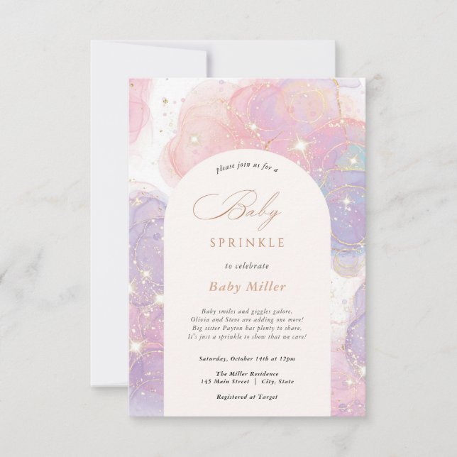 Rainbow Sprinkles Baby Sprinkle Invitation (Front)