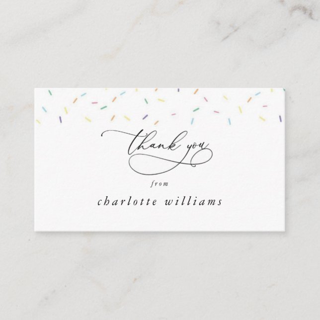 Rainbow Sprinkles Baby Sprinkle Invitation (Front)