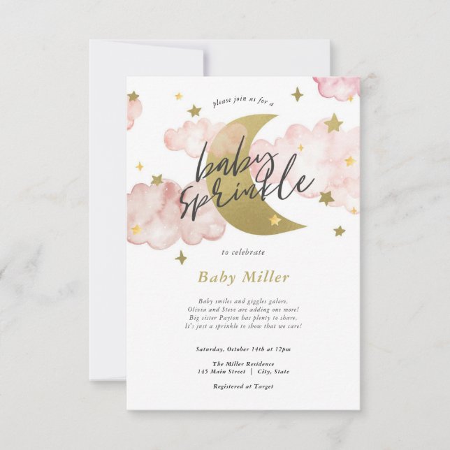 Rainbow Sprinkles Baby Sprinkle Invitation (Front)