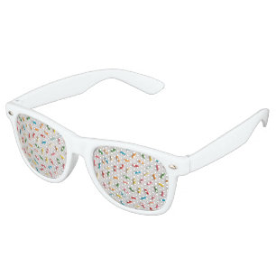 Rainbow Sprinkles Colourful Pattern Retro Sunglasses