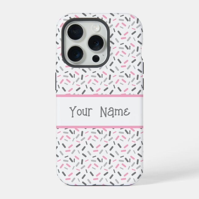 Rainbow Sprinkles Demigirl Pride Flag iPhone Case (Back)