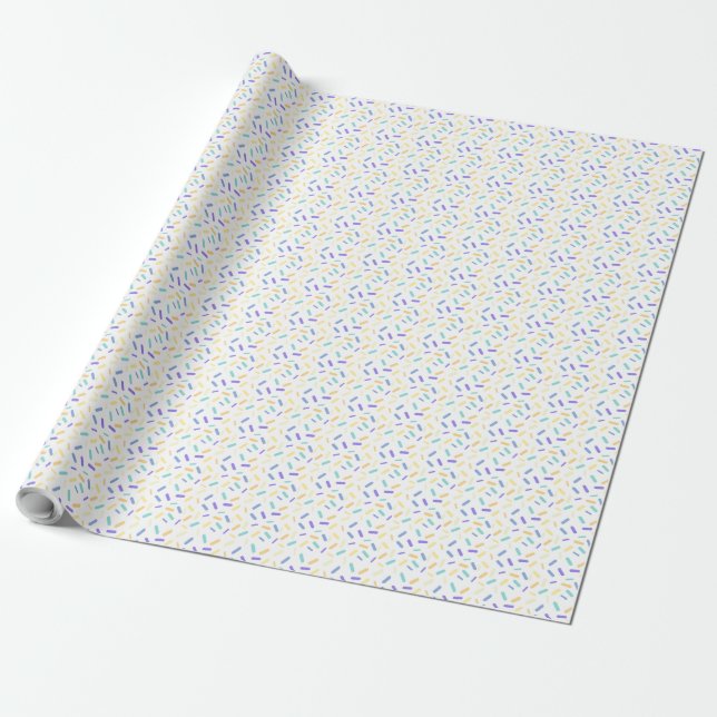 Rainbow Sprinkles Genderfaun Pride Flag Wrapping Paper (Unrolled)