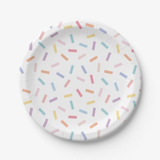 Rainbow Sprinkles Paper Plate (Front)