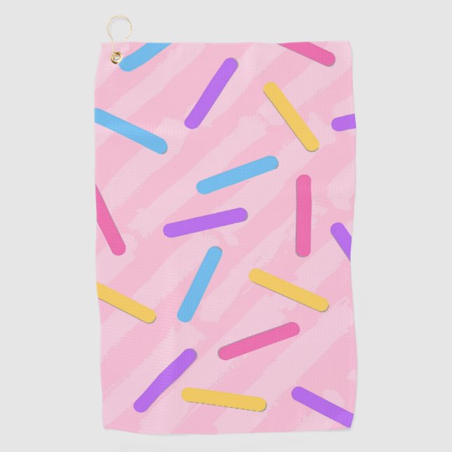 Rainbow sprinkles pattern golf towel (Front)