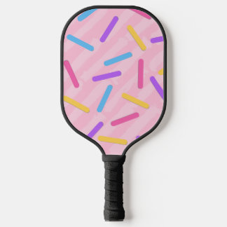 Rainbow sprinkles pattern pickleball paddle