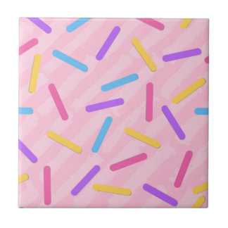 Rainbow sprinkles pattern tile