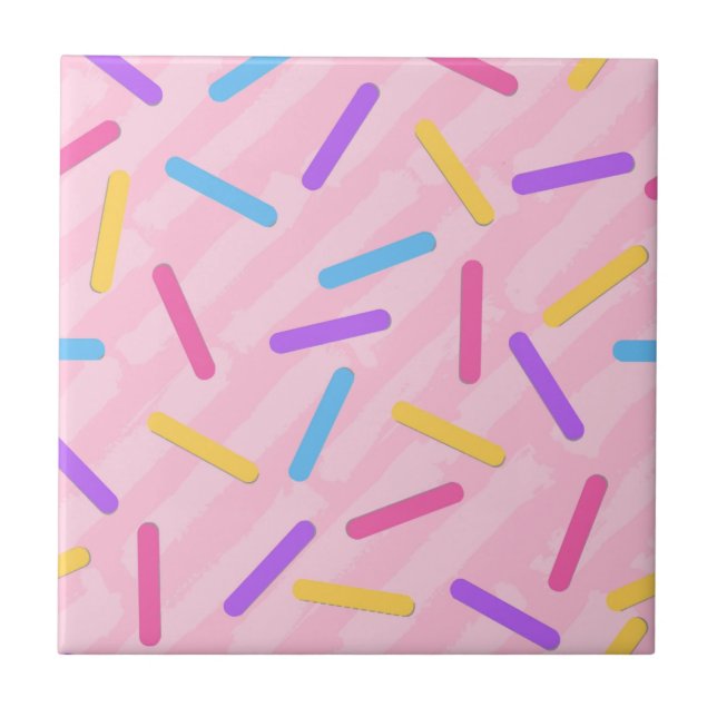 Rainbow sprinkles pattern tile (Front)