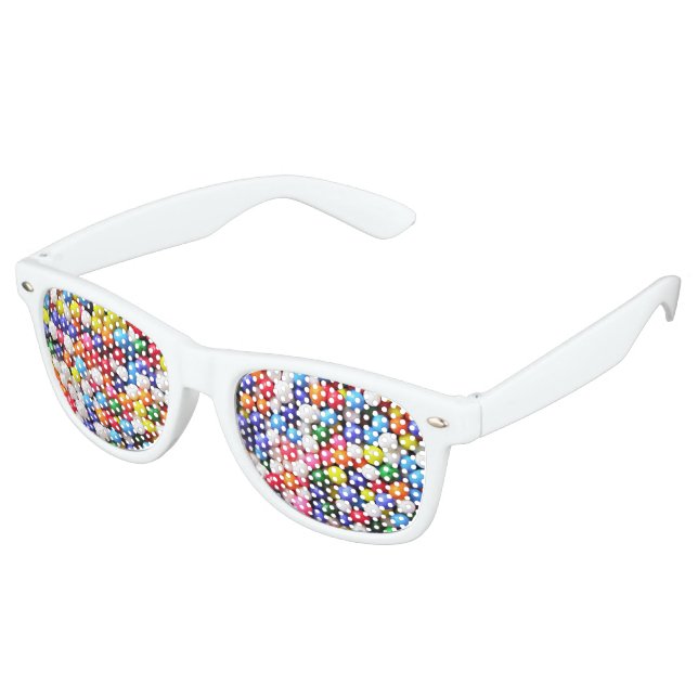 Rainbow sprinkles retro sunglasses (Angled)