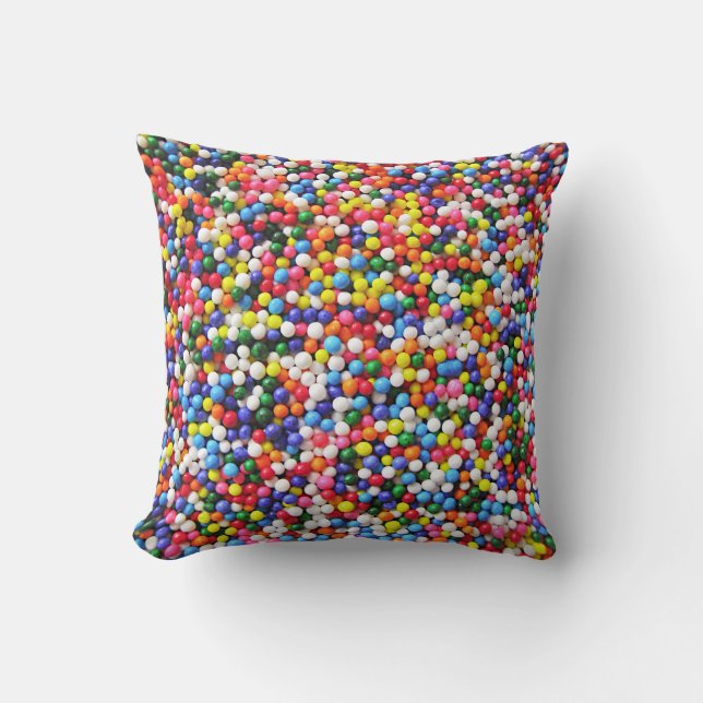 Rainbow sprinkles throw pillow (Front)