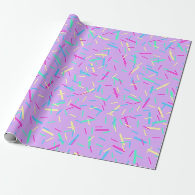 rainbow Sprinkles Wrapping Paper (Unrolled)