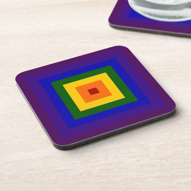 Rainbow Square Coaster (Left Side)