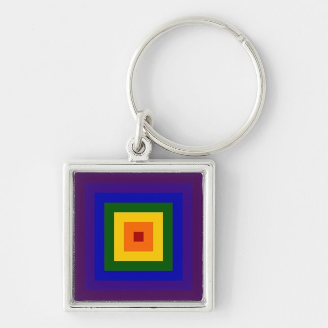 Rainbow Square Keychain (Front)
