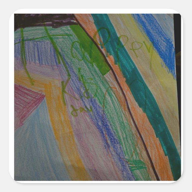 Rainbow Square Sticker (Front)