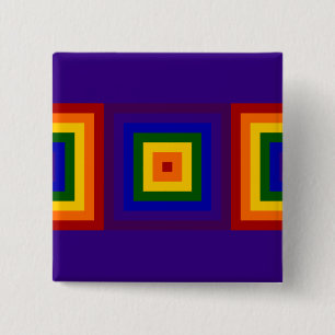 Rainbow Squares 2 Inch Square Button