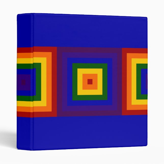 Rainbow Squares Binder (Front/Spine)