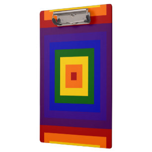 Rainbow Squares Clipboard