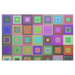 rainbow squares fabric
