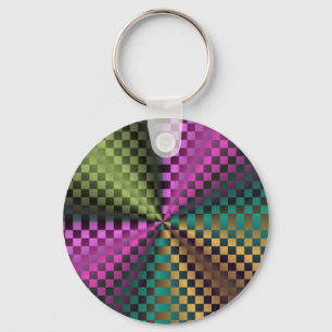 Rainbow Squares Keychain